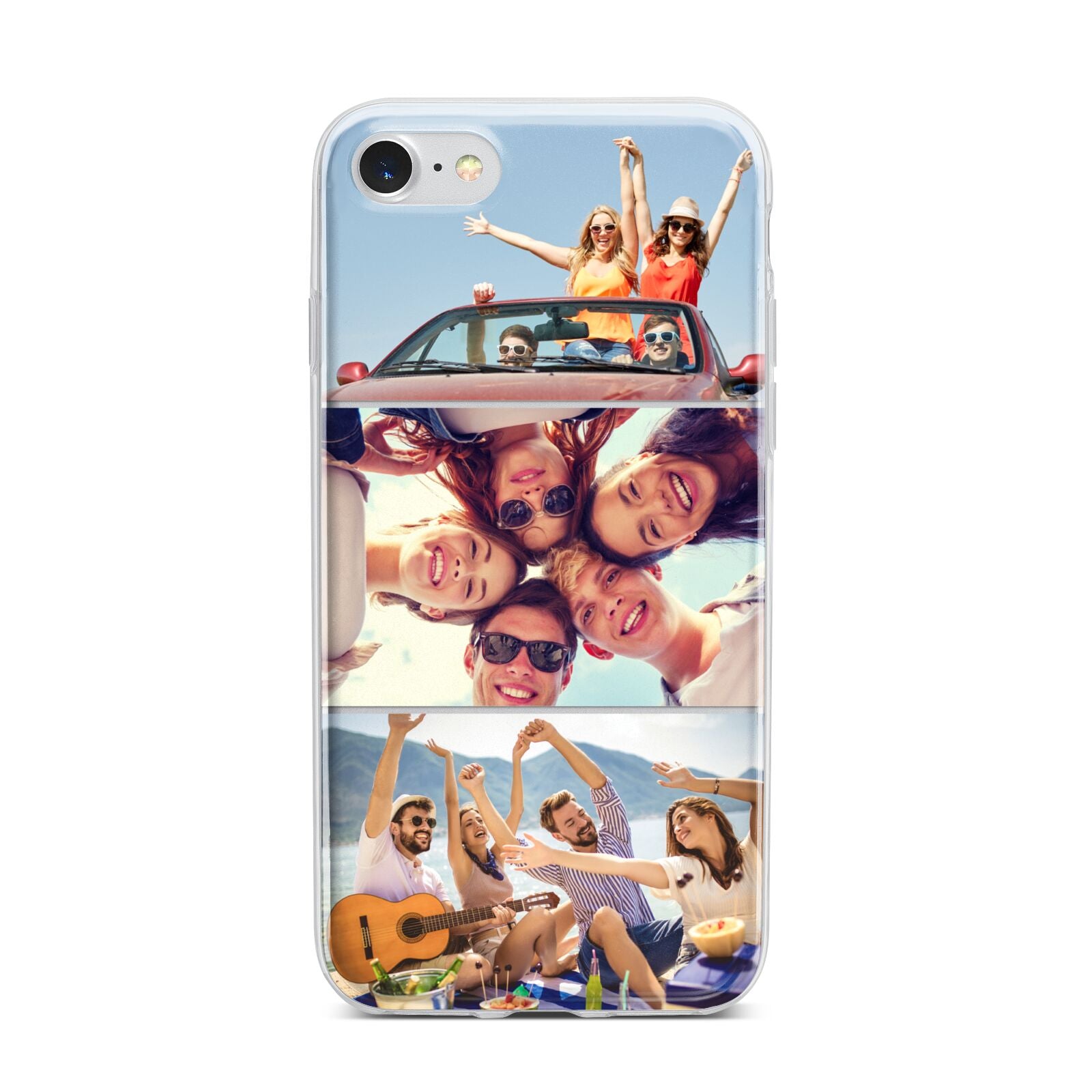 Three Photo iPhone 7 Bumper Case on Silver iPhone