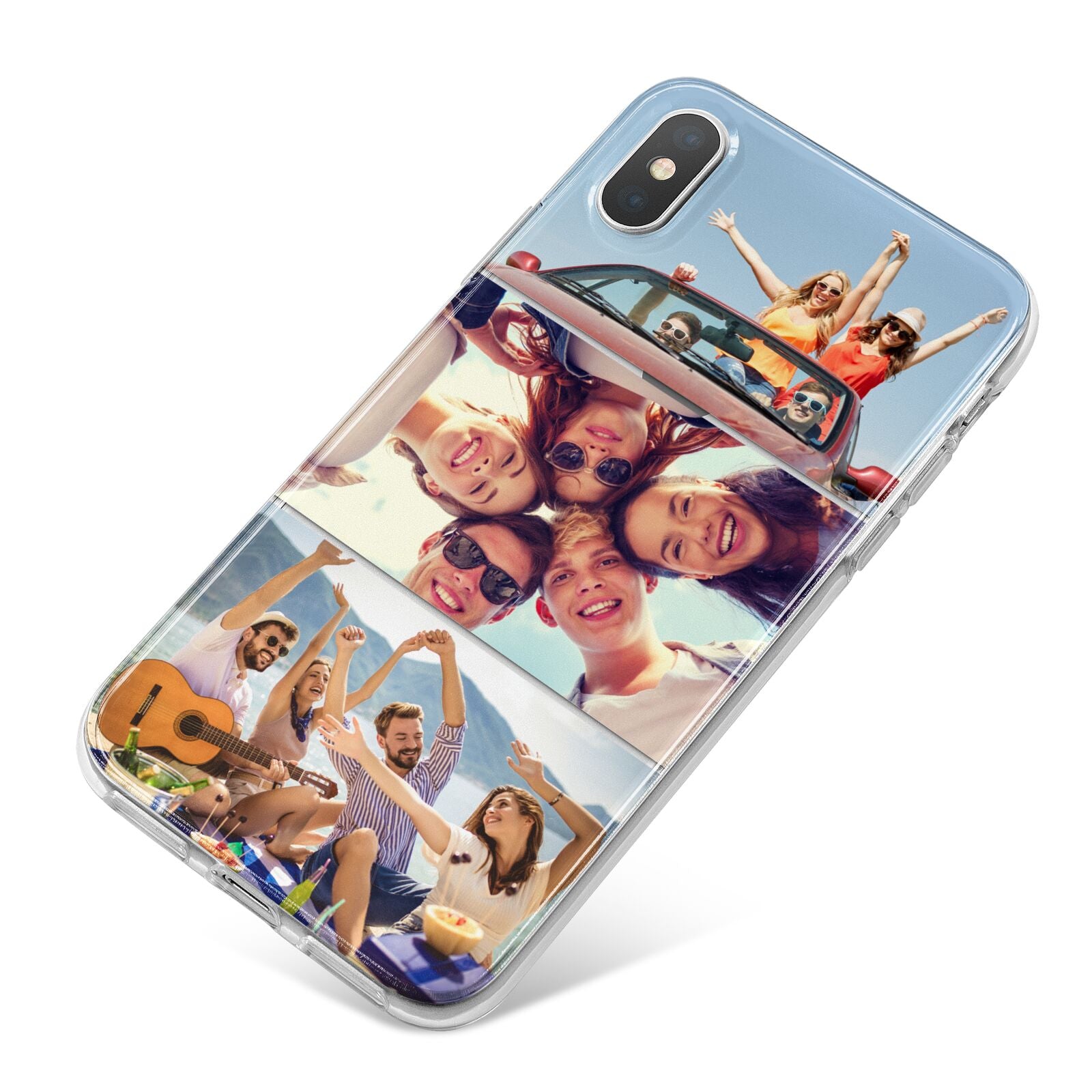 Three Photo iPhone X Bumper Case on Silver iPhone