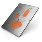 Three Pumpkins Personalised Apple iPad Case on Grey iPad Side View