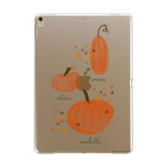 Three Pumpkins Personalised Apple iPad Gold Case