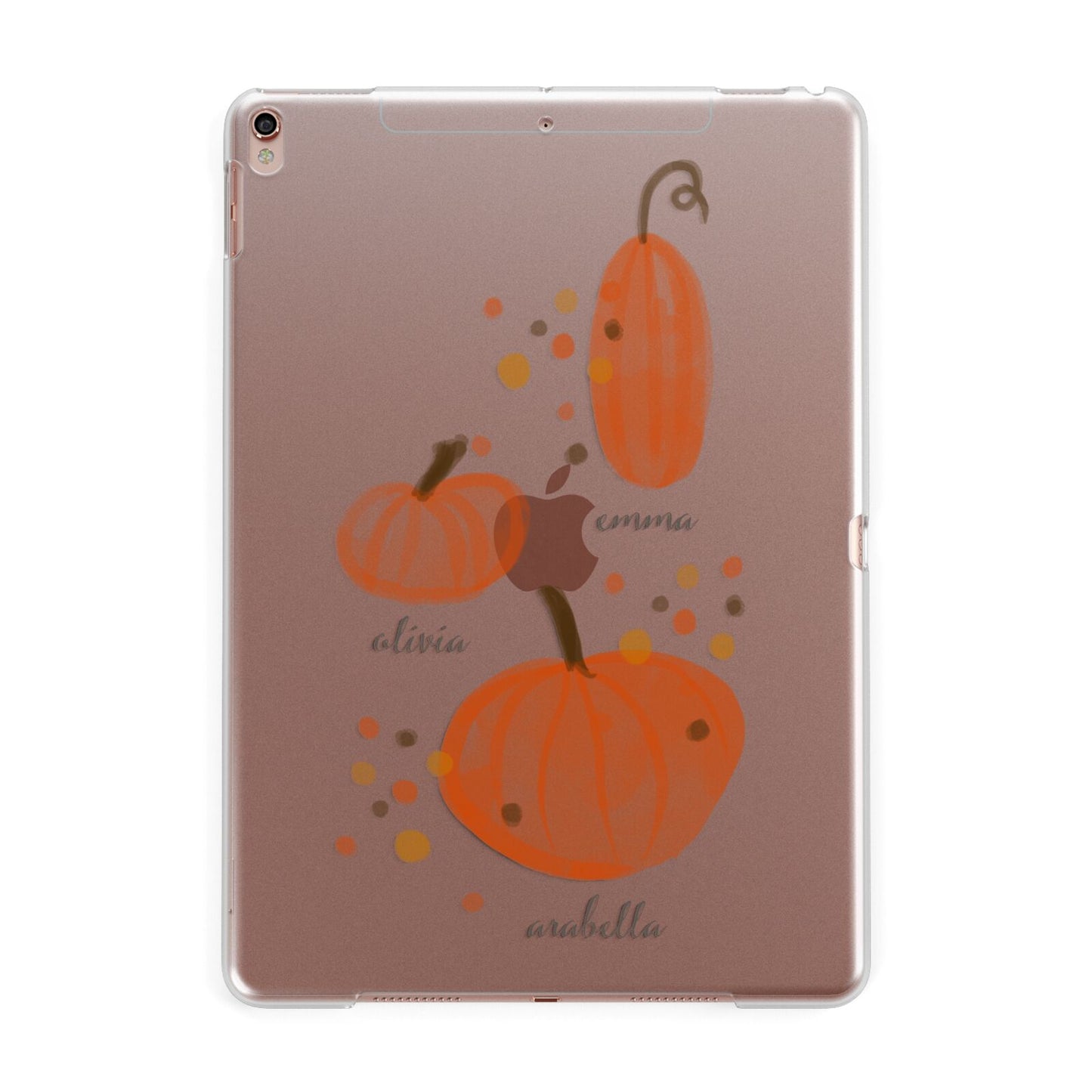 Three Pumpkins Personalised Apple iPad Rose Gold Case