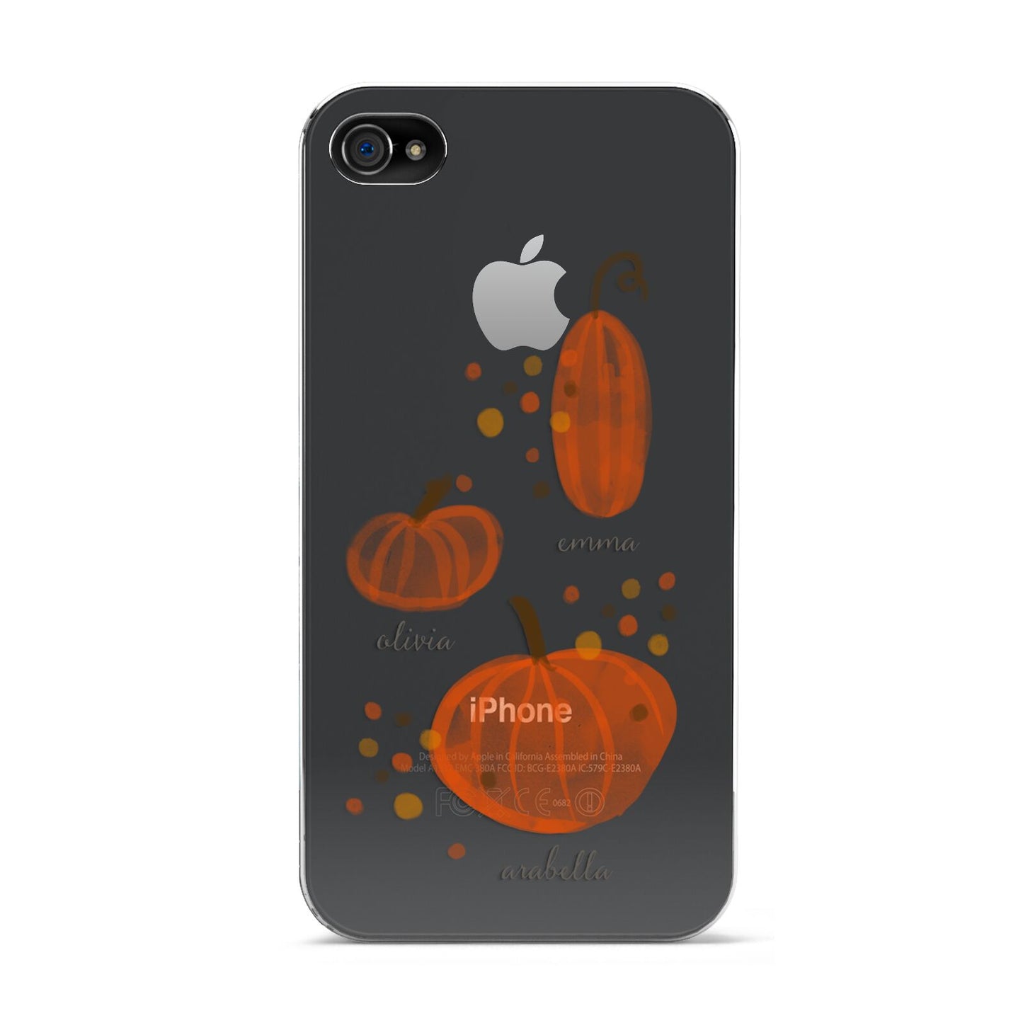 Three Pumpkins Personalised Apple iPhone 4s Case