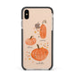 Three Pumpkins Personalised Apple iPhone Xs Max Impact Case Black Edge on Gold Phone