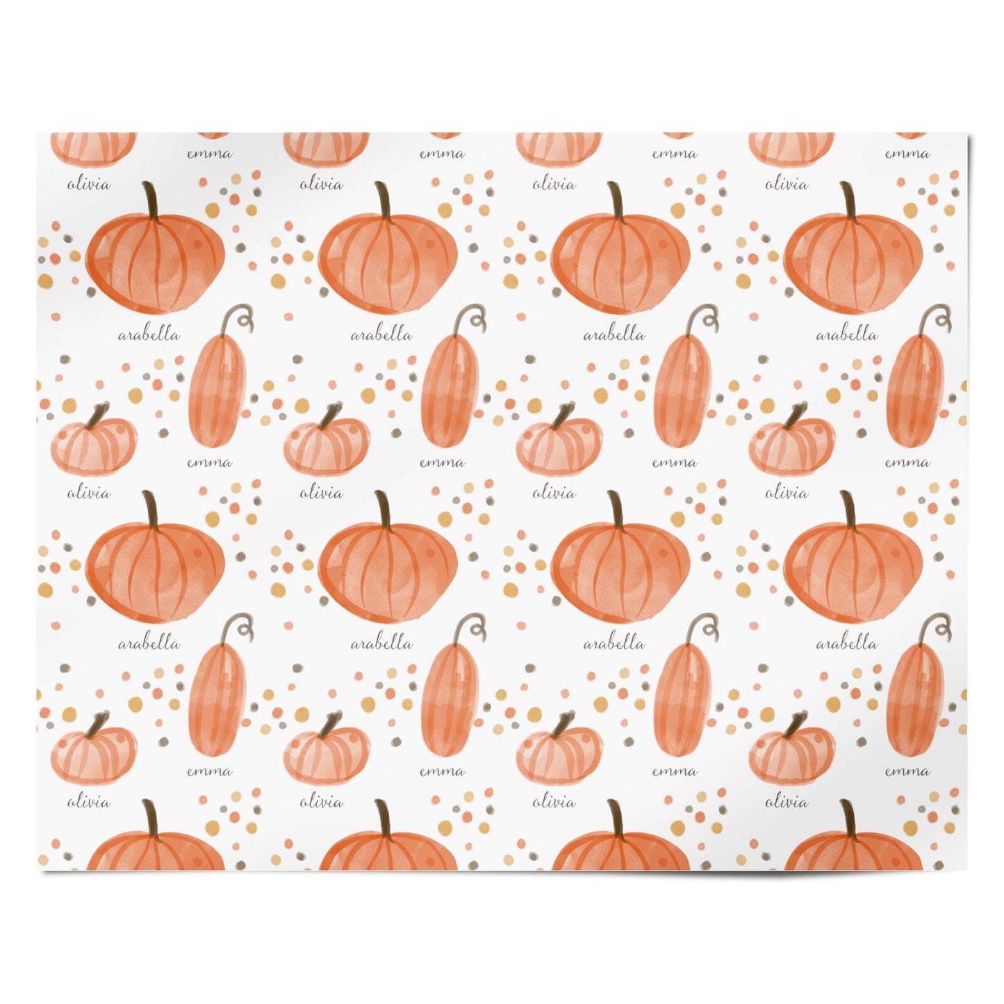 Three Pumpkins Personalised Personalised Wrapping Paper Alternative
