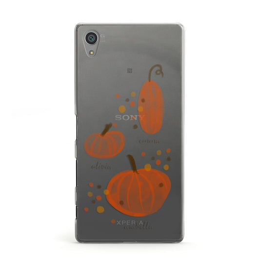 Three Pumpkins Personalised Sony Xperia Case
