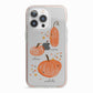Three Pumpkins Personalised iPhone 13 Pro TPU Impact Case with Pink Edges