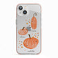 Three Pumpkins Personalised iPhone 13 TPU Impact Case with Pink Edges