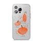 Three Pumpkins Personalised iPhone 14 Pro Max Glitter Tough Case Silver