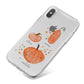 Three Pumpkins Personalised iPhone X Bumper Case on Silver iPhone