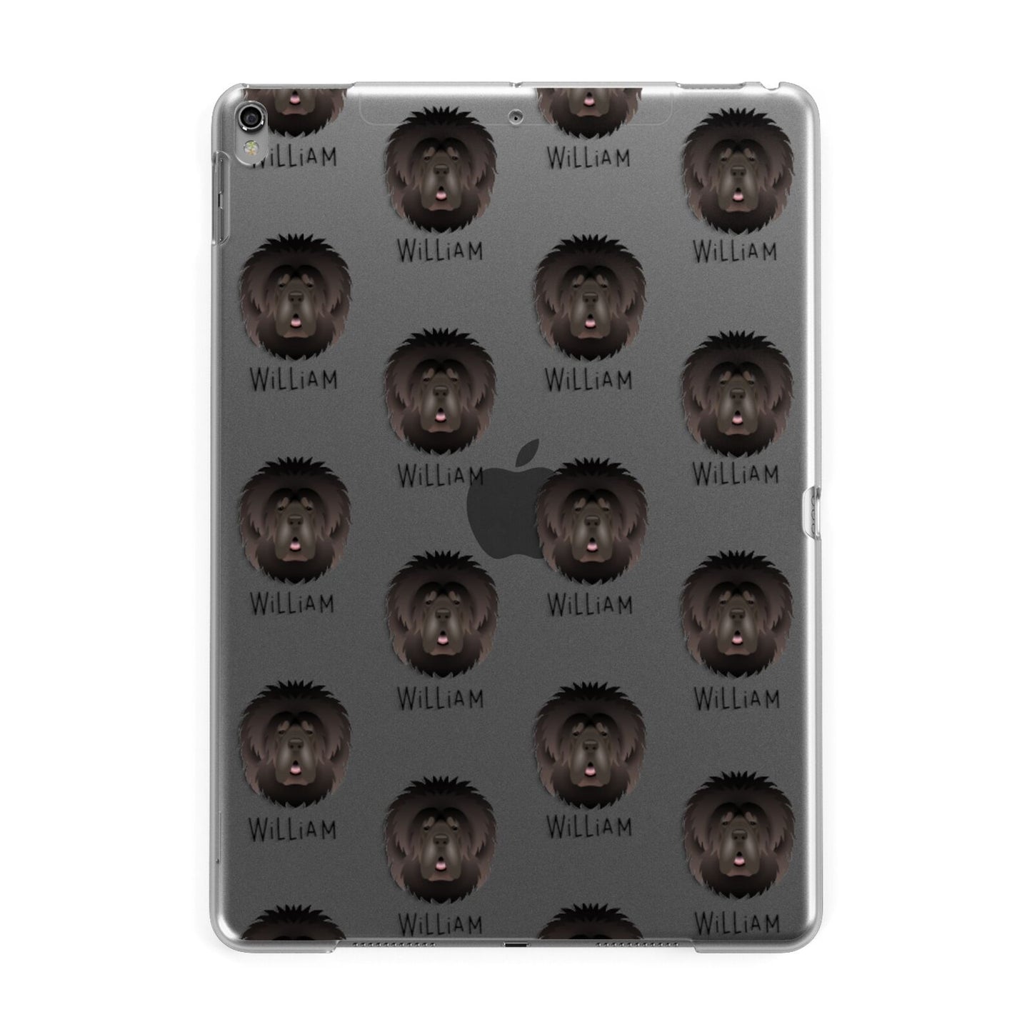 Tibetan Mastiff Icon with Name Apple iPad Grey Case