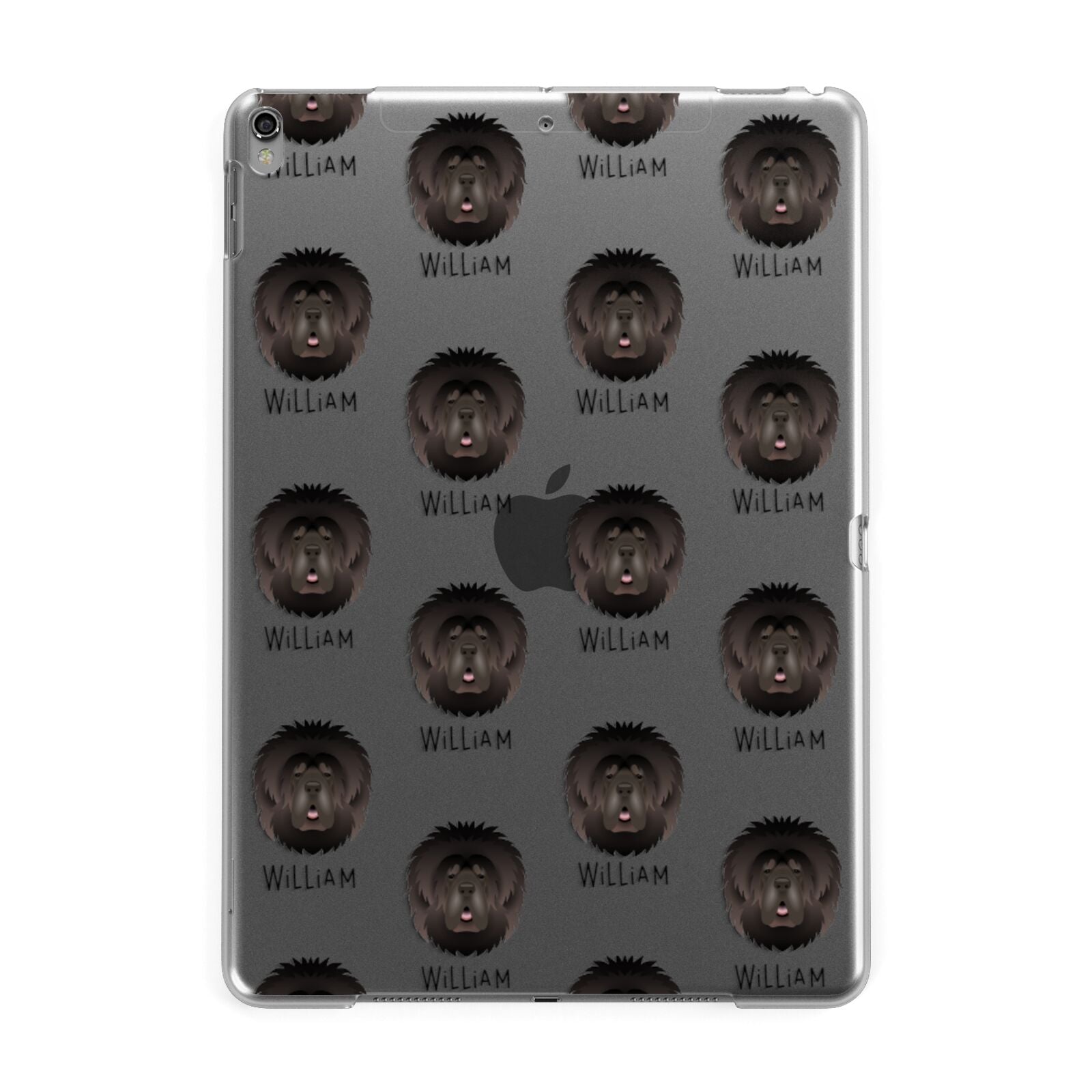 Tibetan Mastiff Icon with Name Apple iPad Grey Case