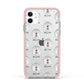 Tibetan Mastiff Icon with Name Apple iPhone 11 in White with Pink Impact Case