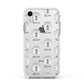 Tibetan Mastiff Icon with Name Apple iPhone XR Impact Case White Edge on Silver Phone
