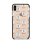 Tibetan Mastiff Icon with Name Apple iPhone Xs Max Impact Case Black Edge on Gold Phone