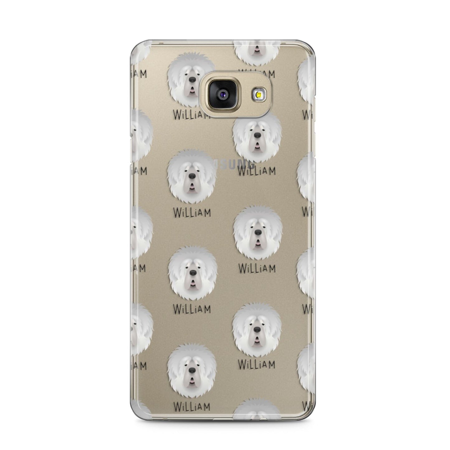 Tibetan Mastiff Icon with Name Samsung Galaxy A5 2016 Case on gold phone