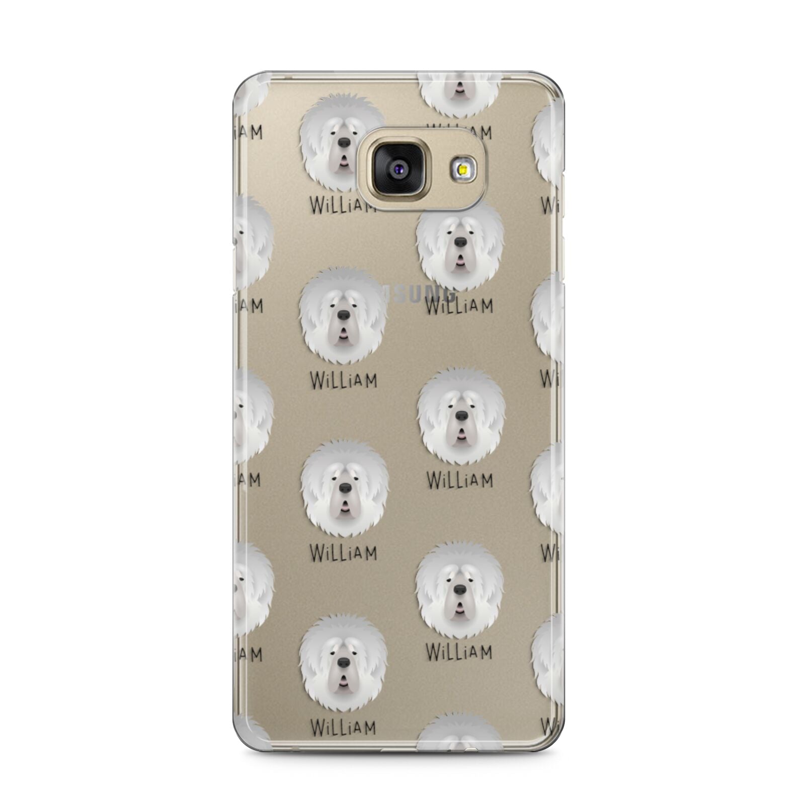 Tibetan Mastiff Icon with Name Samsung Galaxy A5 2016 Case on gold phone
