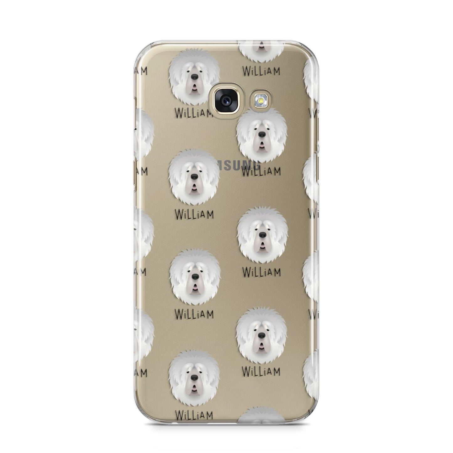 Tibetan Mastiff Icon with Name Samsung Galaxy A5 2017 Case on gold phone