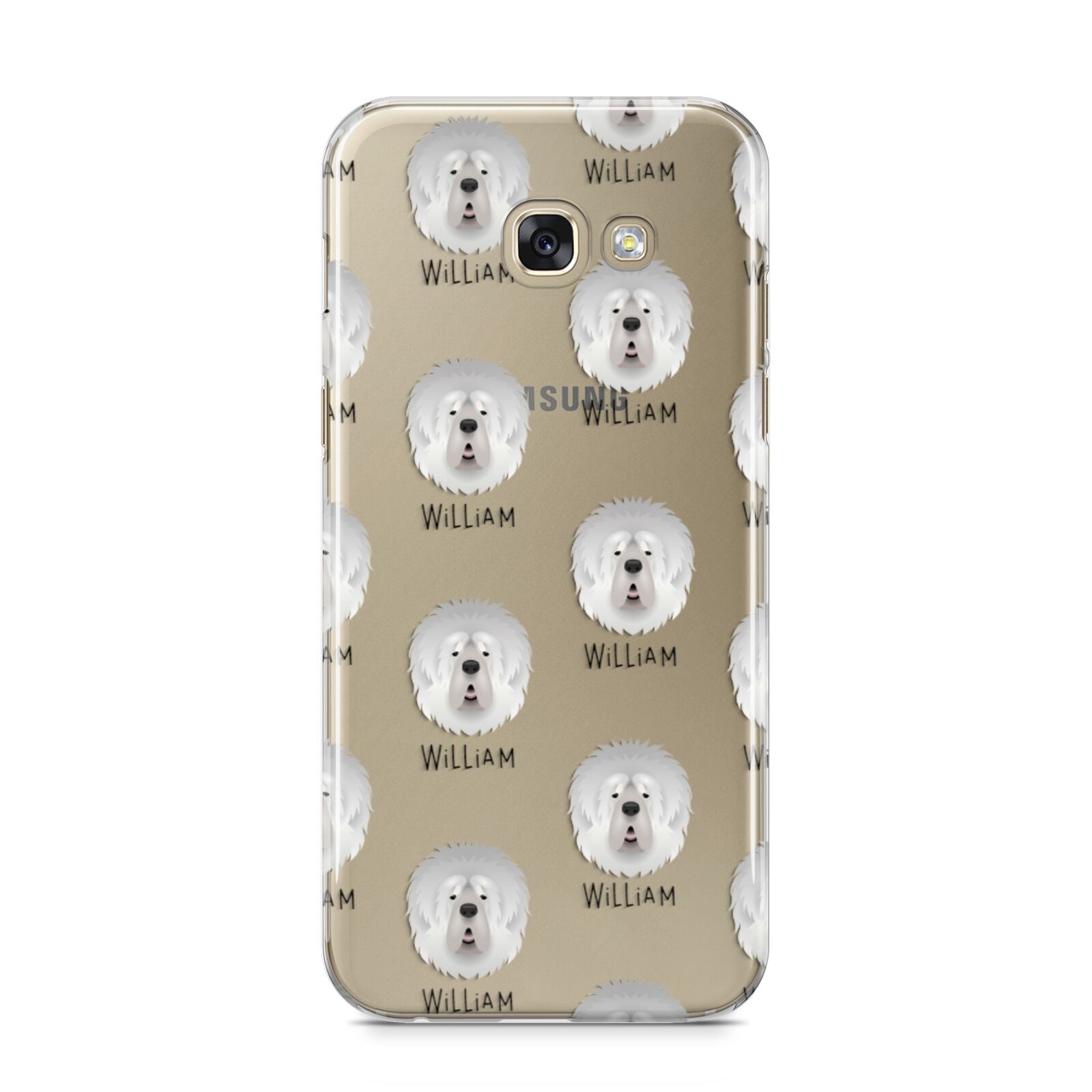 Tibetan Mastiff Icon with Name Samsung Galaxy A5 2017 Case on gold phone