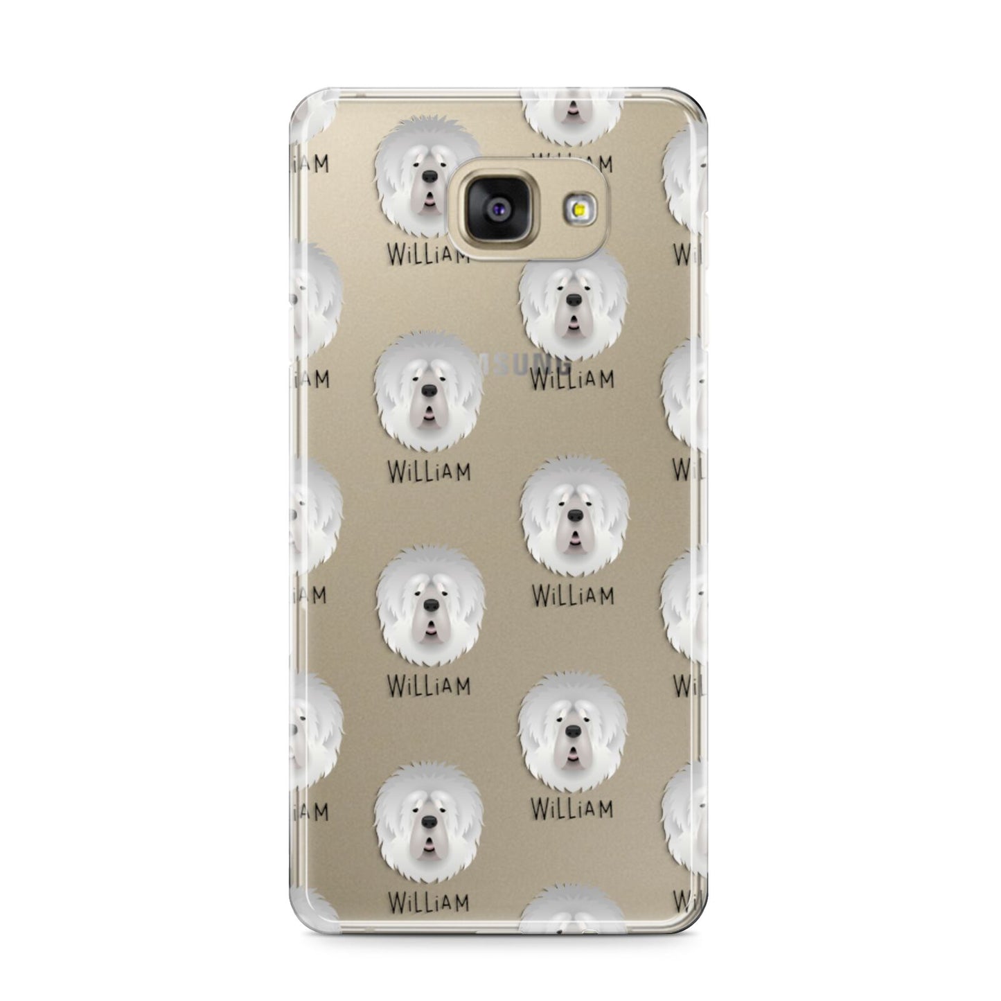 Tibetan Mastiff Icon with Name Samsung Galaxy A9 2016 Case on gold phone