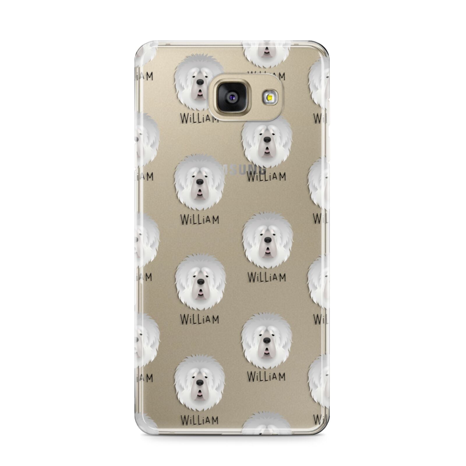 Tibetan Mastiff Icon with Name Samsung Galaxy A9 2016 Case on gold phone