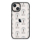 Tibetan Mastiff Icon with Name iPhone 13 Black Impact Case on Silver phone