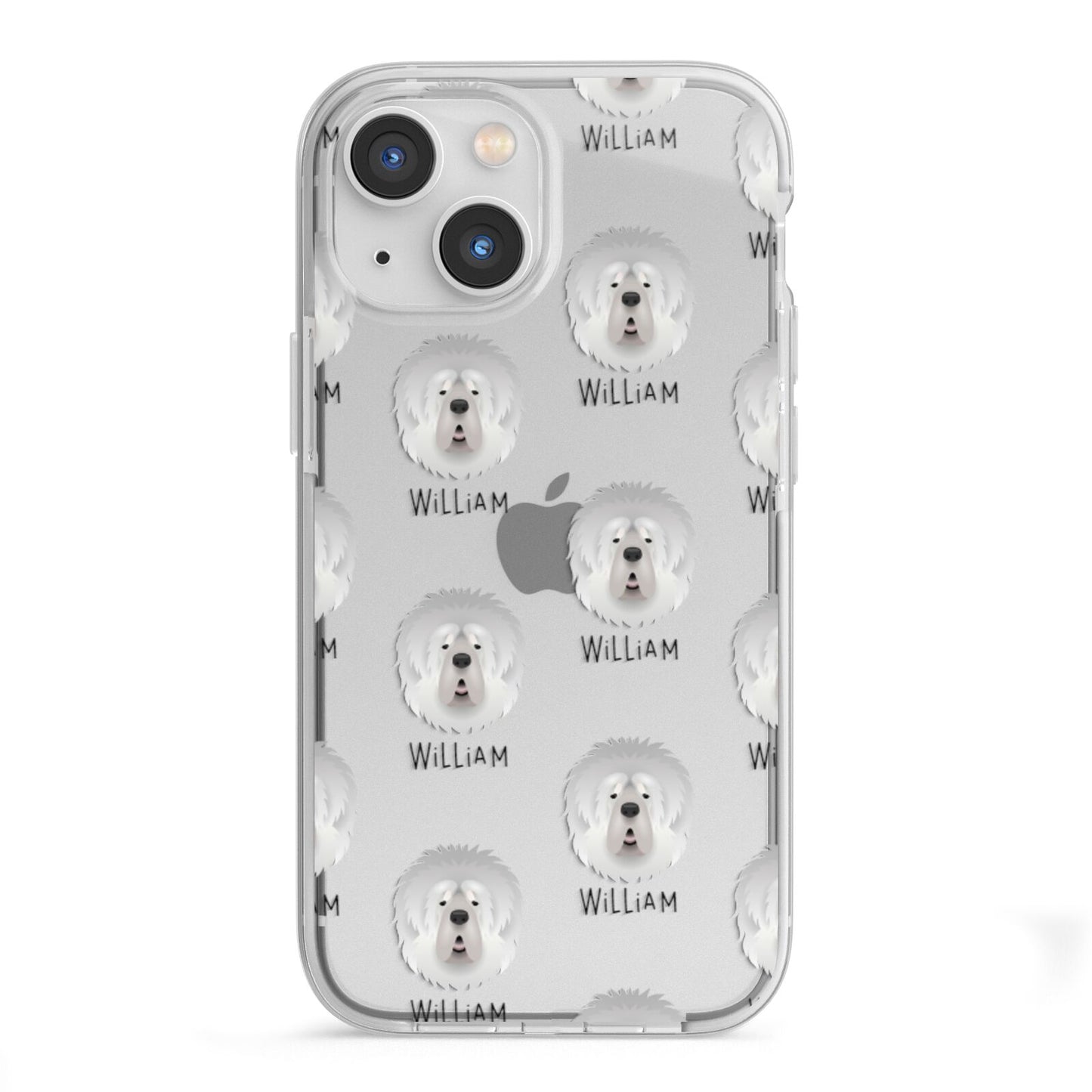 Tibetan Mastiff Icon with Name iPhone 13 Mini TPU Impact Case with White Edges