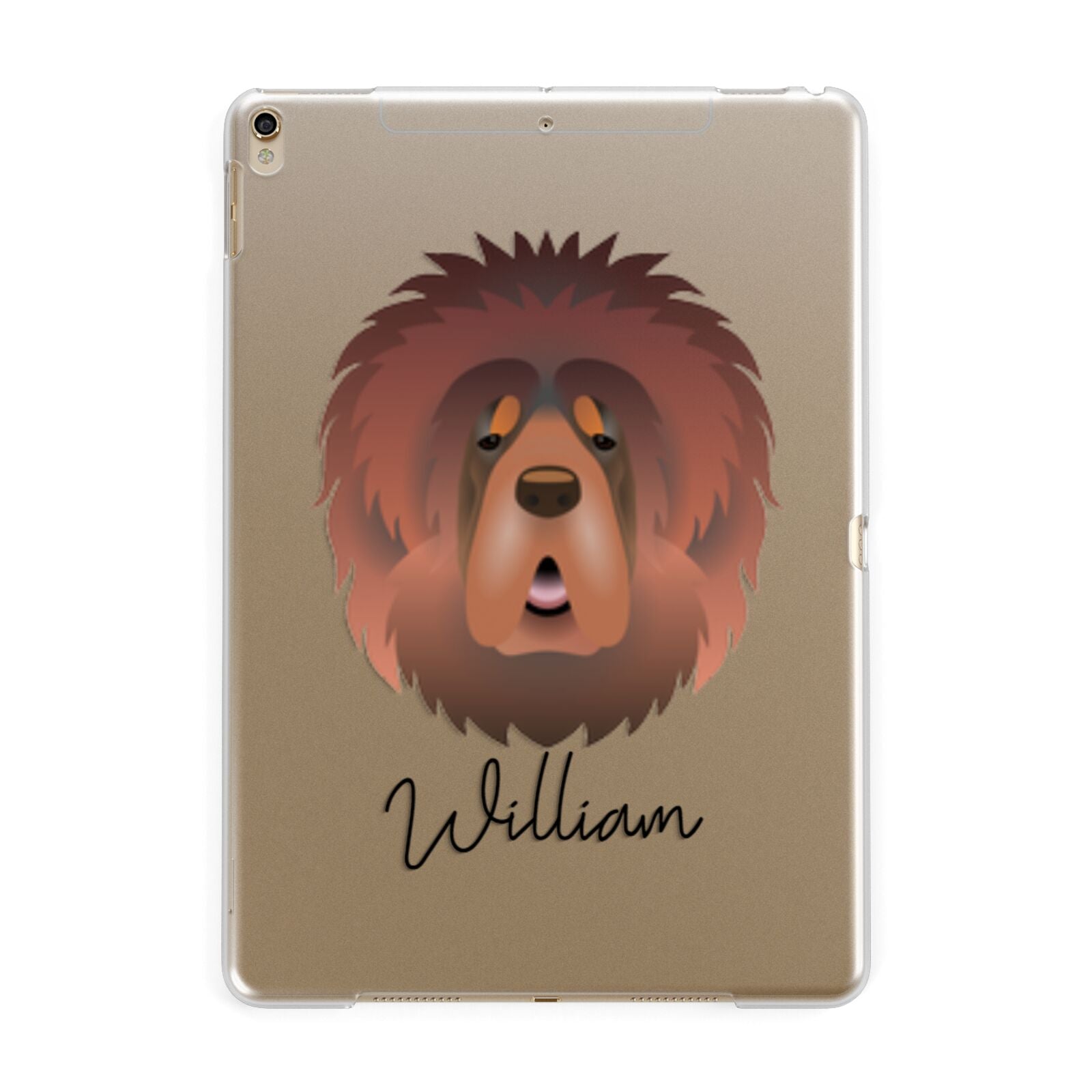 Tibetan Mastiff Personalised Apple iPad Gold Case
