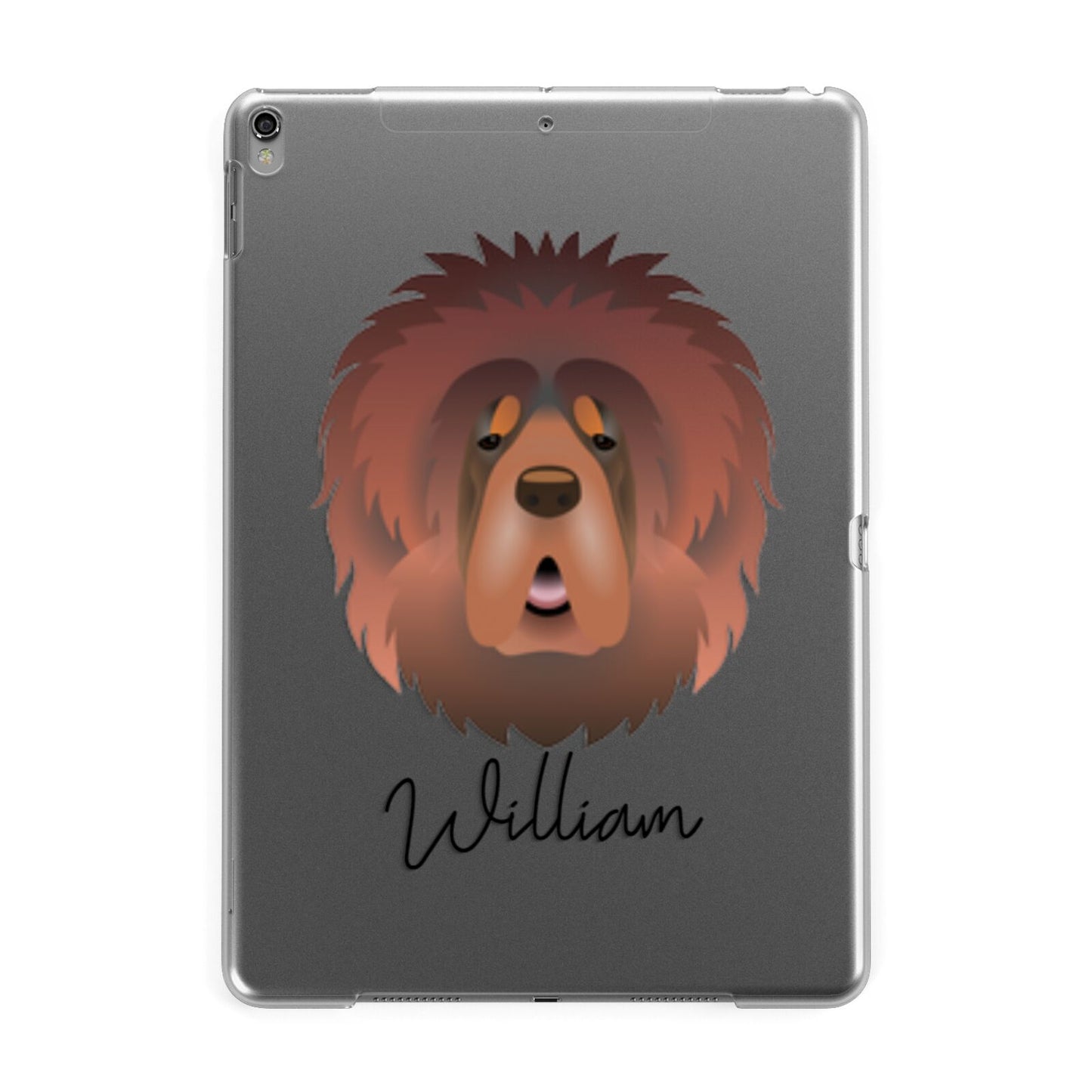 Tibetan Mastiff Personalised Apple iPad Grey Case