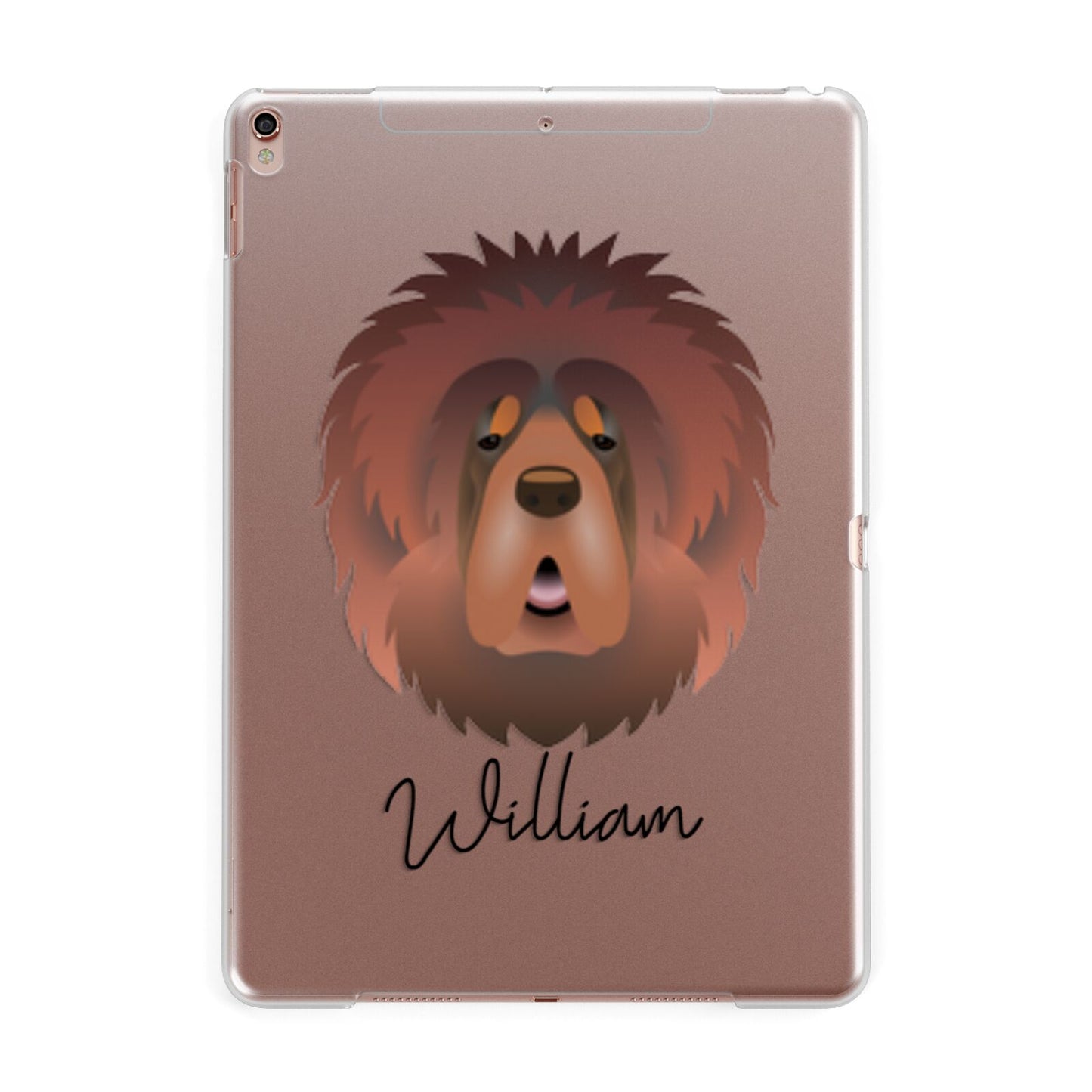 Tibetan Mastiff Personalised Apple iPad Rose Gold Case