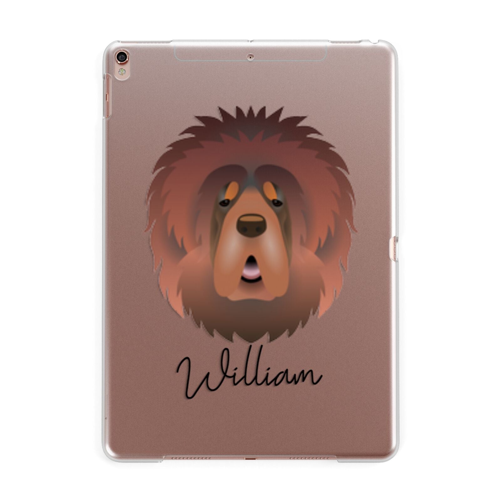 Tibetan Mastiff Personalised Apple iPad Rose Gold Case