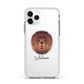 Tibetan Mastiff Personalised Apple iPhone 11 Pro in Silver with White Impact Case