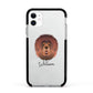 Tibetan Mastiff Personalised Apple iPhone 11 in White with Black Impact Case
