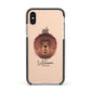 Tibetan Mastiff Personalised Apple iPhone Xs Impact Case Black Edge on Gold Phone