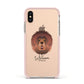 Tibetan Mastiff Personalised Apple iPhone Xs Impact Case Pink Edge on Gold Phone