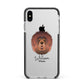 Tibetan Mastiff Personalised Apple iPhone Xs Max Impact Case Black Edge on Silver Phone
