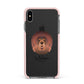 Tibetan Mastiff Personalised Apple iPhone Xs Max Impact Case Pink Edge on Black Phone