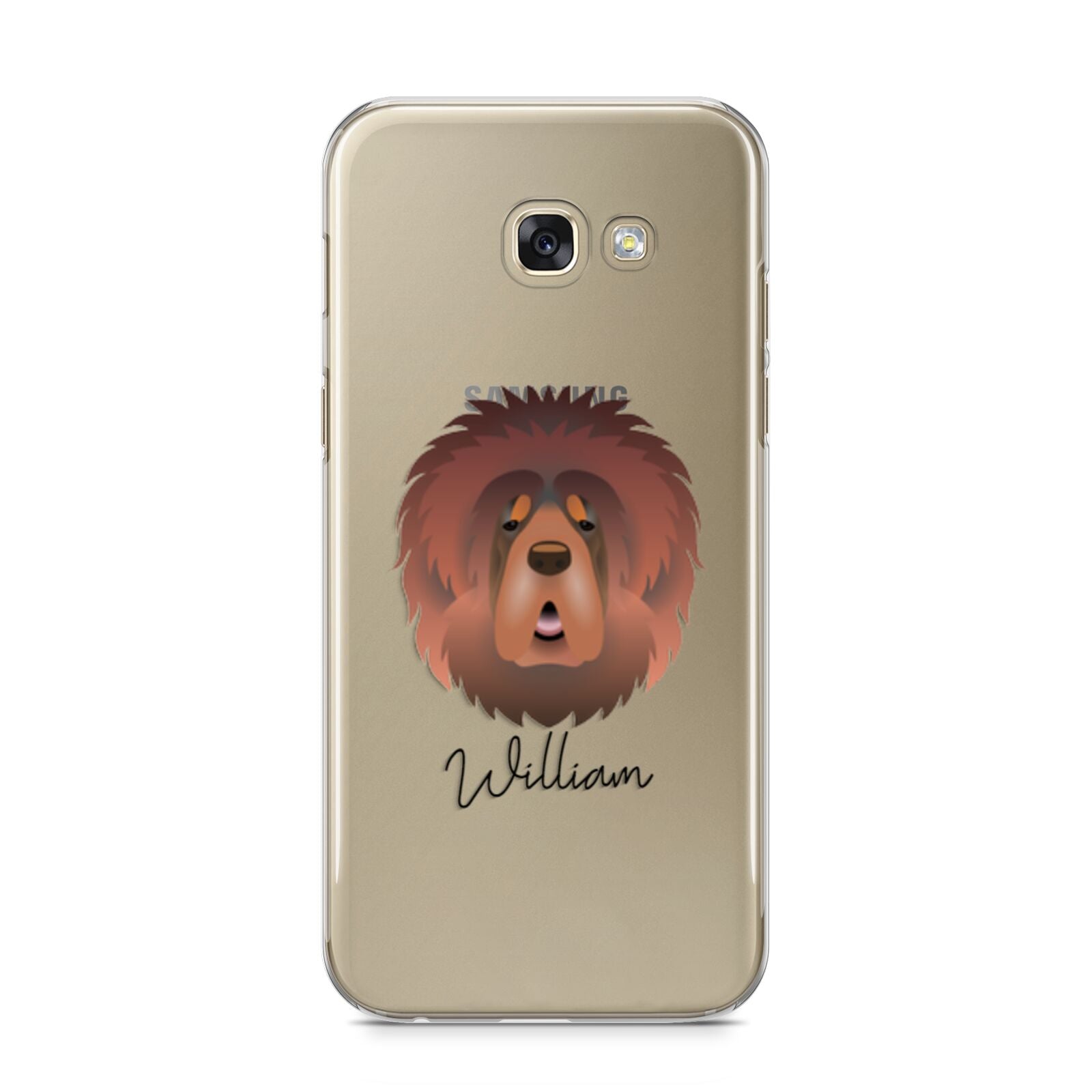 Tibetan Mastiff Personalised Samsung Galaxy A5 2017 Case on gold phone