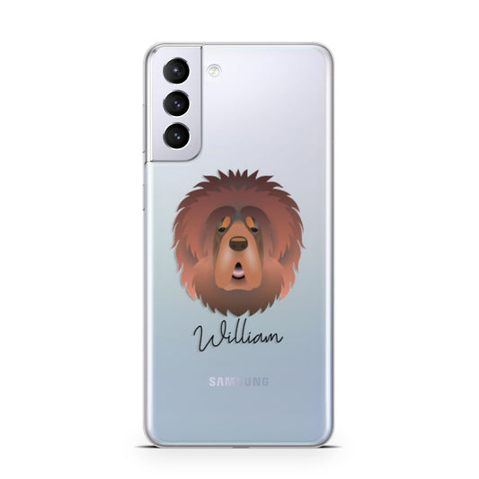 Tibetan Mastiff Personalised Samsung S21 Plus Phone Case