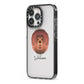 Tibetan Mastiff Personalised iPhone 13 Pro Black Impact Case Side Angle on Silver phone