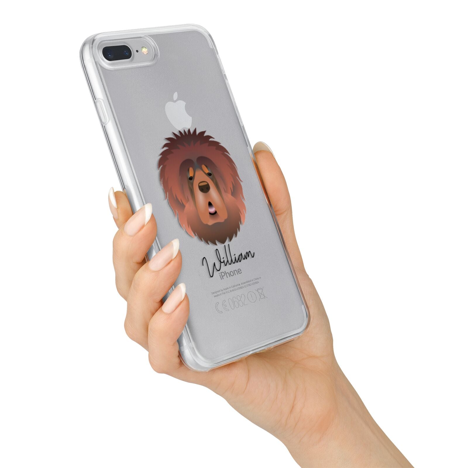 Tibetan Mastiff Personalised iPhone 7 Plus Bumper Case on Silver iPhone Alternative Image
