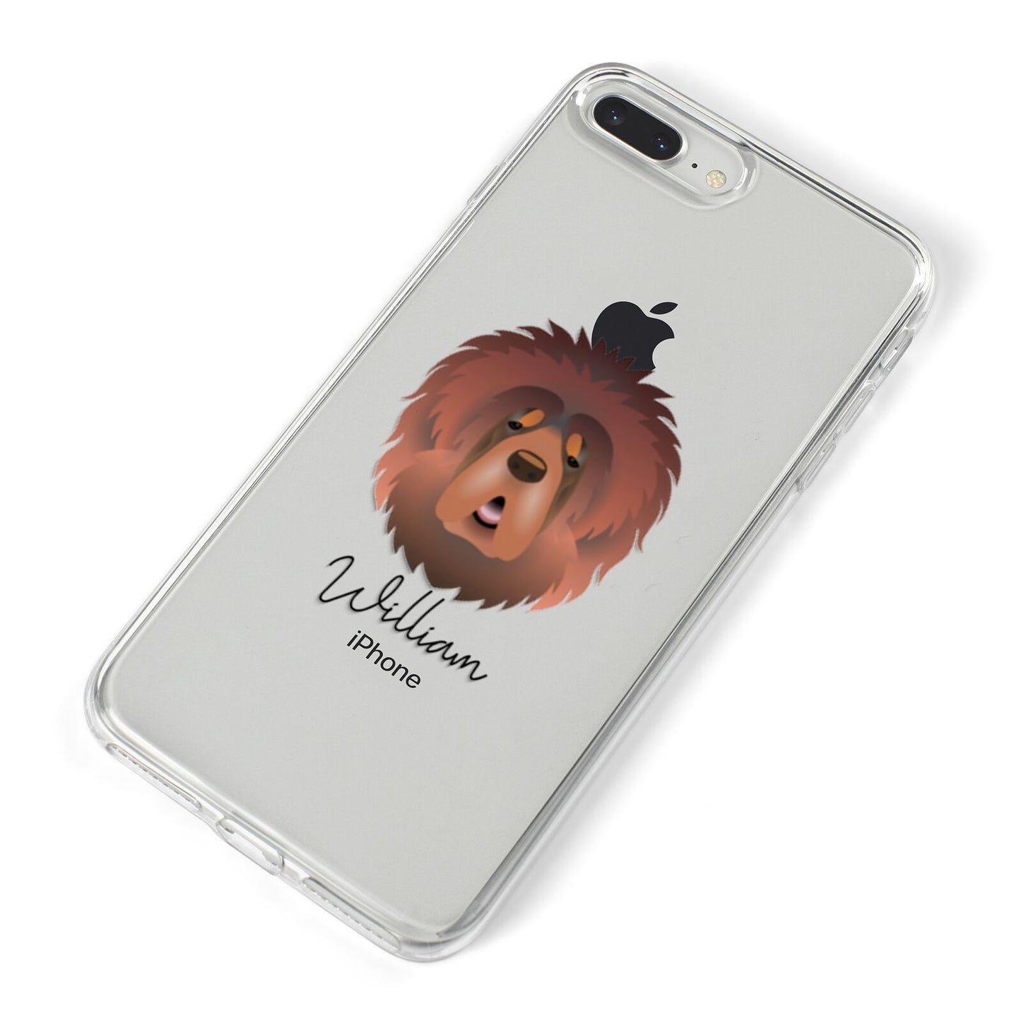 Tibetan Mastiff Personalised iPhone 8 Plus Bumper Case on Silver iPhone Alternative Image