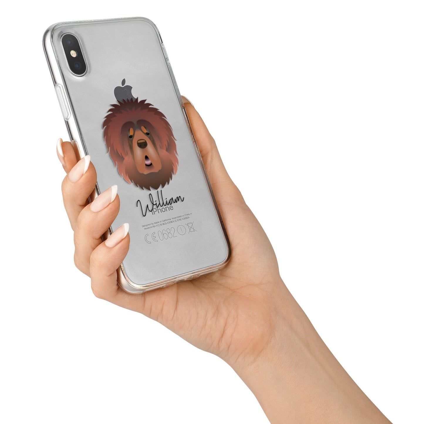 Tibetan Mastiff Personalised iPhone X Bumper Case on Silver iPhone Alternative Image 2