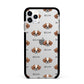 Tibetan Spaniel Icon with Name Apple iPhone 11 Pro Max in Silver with Black Impact Case