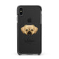 Tibetan Spaniel Personalised Apple iPhone Xs Max Impact Case Black Edge on Black Phone