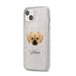 Tibetan Spaniel Personalised iPhone 14 Plus Glitter Tough Case Starlight Angled Image