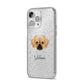 Tibetan Spaniel Personalised iPhone 14 Pro Max Glitter Tough Case Silver Angled Image