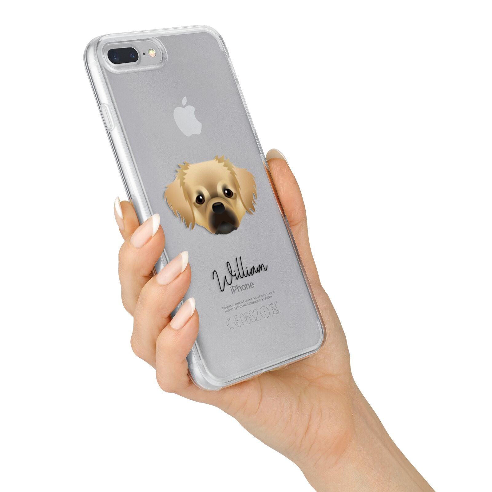 Tibetan Spaniel Personalised iPhone 7 Plus Bumper Case on Silver iPhone Alternative Image