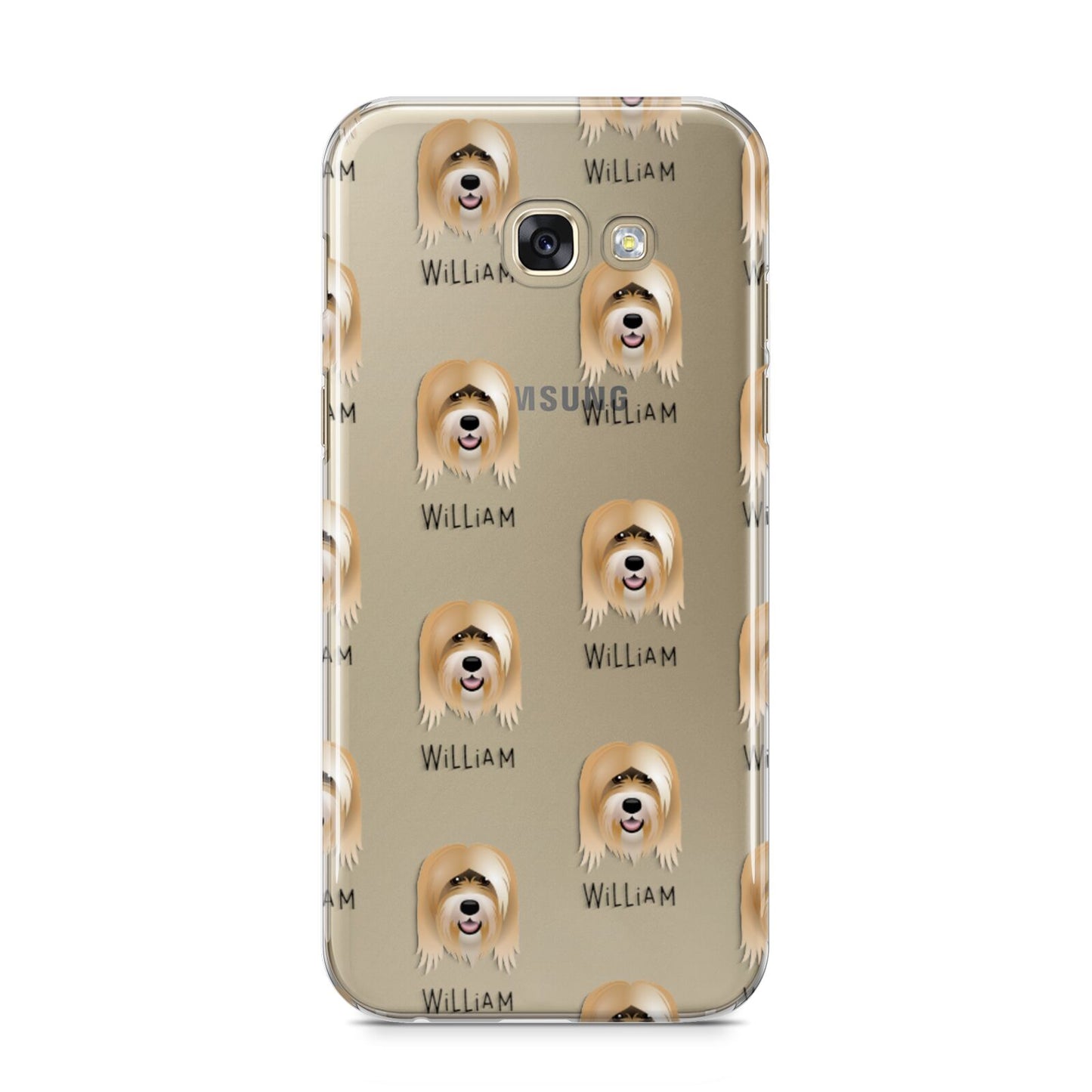 Tibetan Terrier Icon with Name Samsung Galaxy A5 2017 Case on gold phone