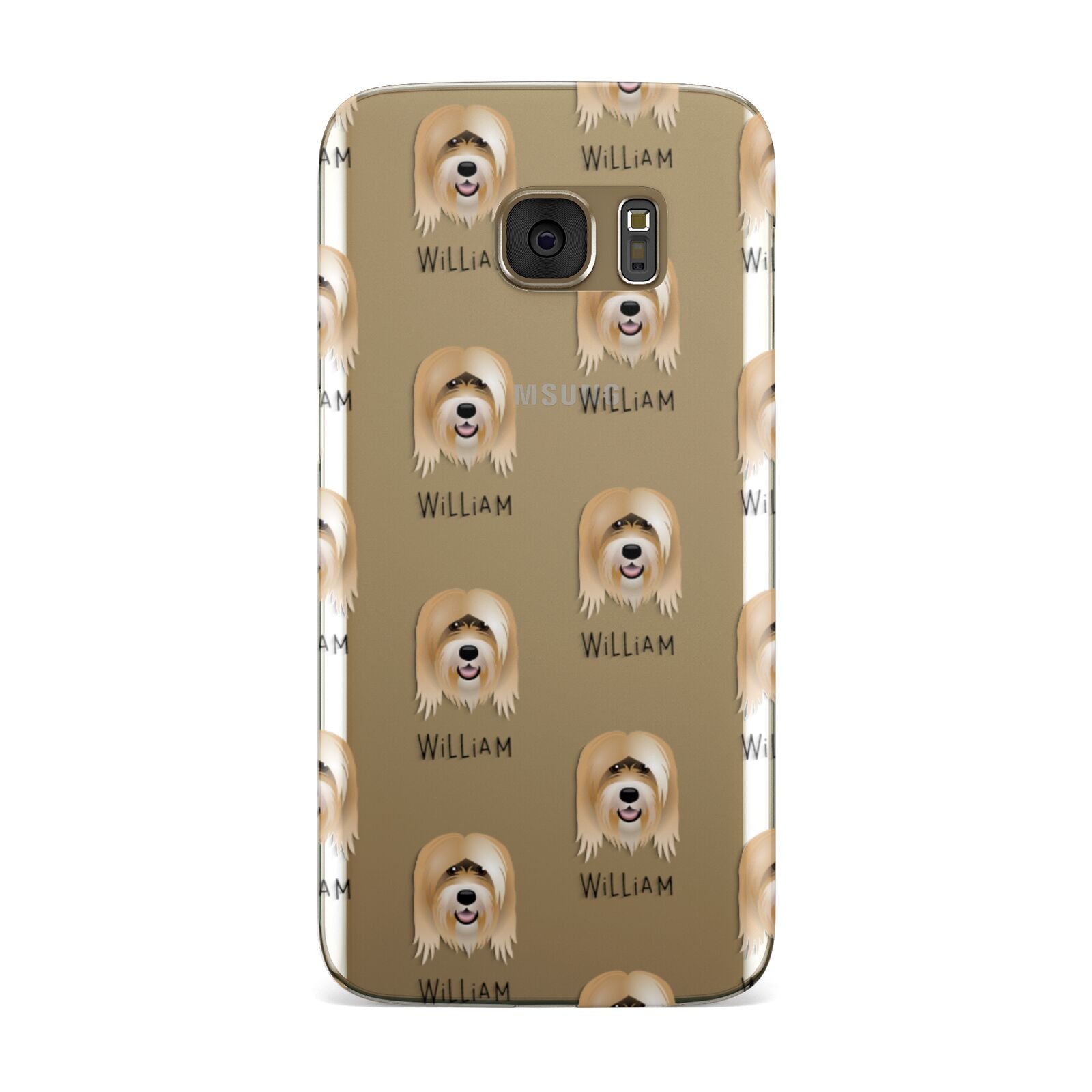 Tibetan Terrier Icon with Name Samsung Galaxy Case