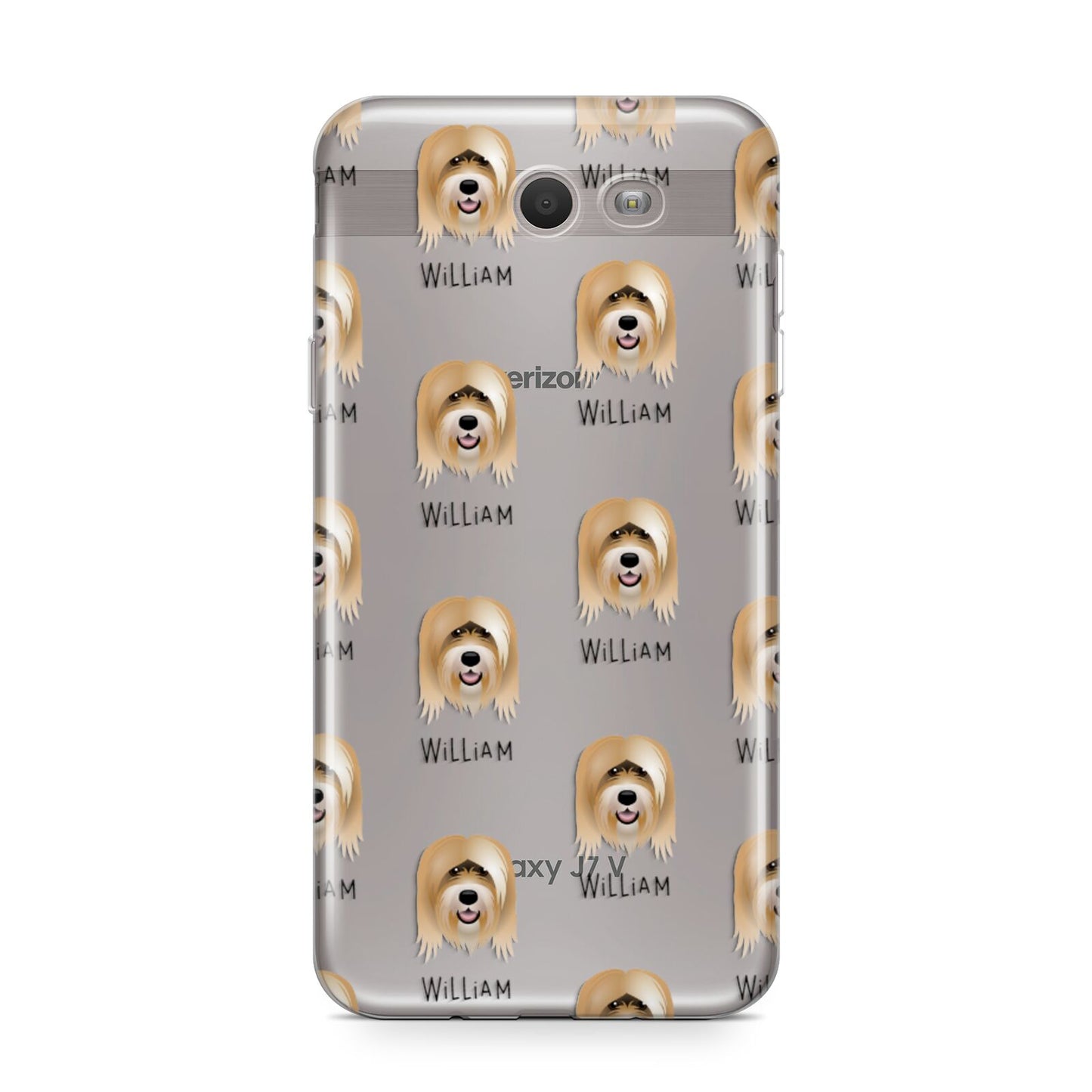 Tibetan Terrier Icon with Name Samsung Galaxy J7 2017 Case